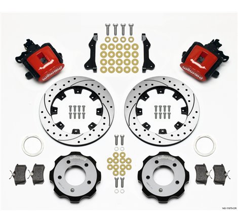 Wilwood Combination Parking Brake Rear Kit 12.19in Drilled Red 2006-Up Civic / CRZ