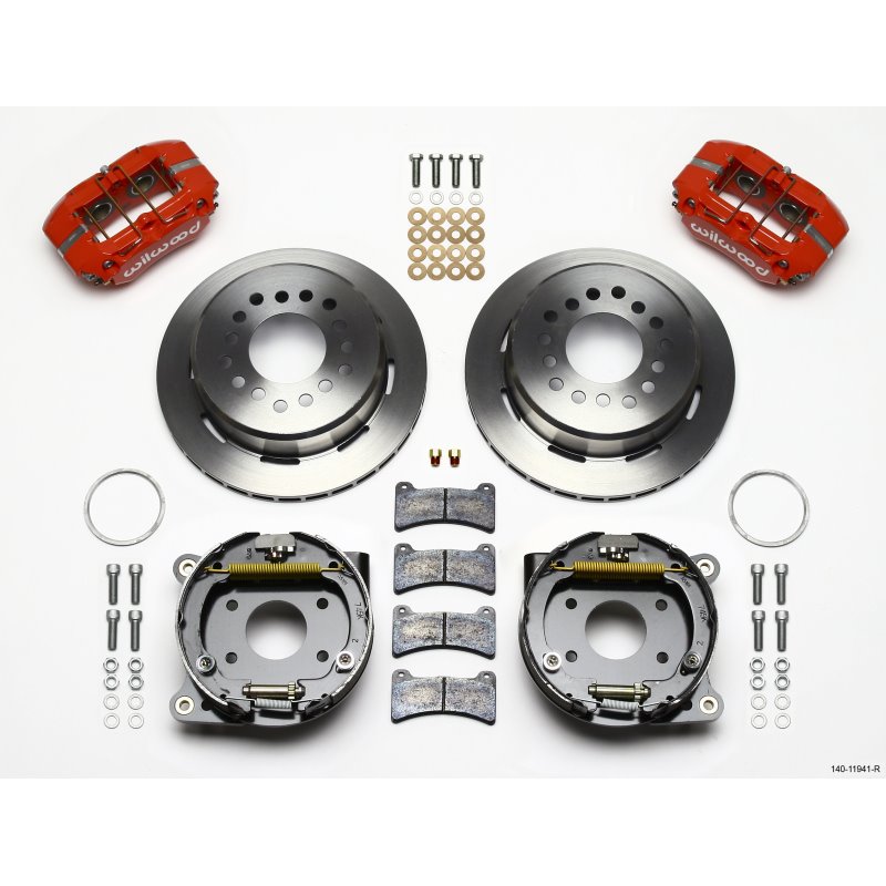 Wilwood Dynapro Low-Profile 11.00in P-Brake Kit - Red AMC 71-74 2.60in Offset