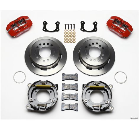 Wilwood Dynapro Low-Profile 11.00in P-Brake Kit - Red New Big Ford 2.50in Off Front Mount