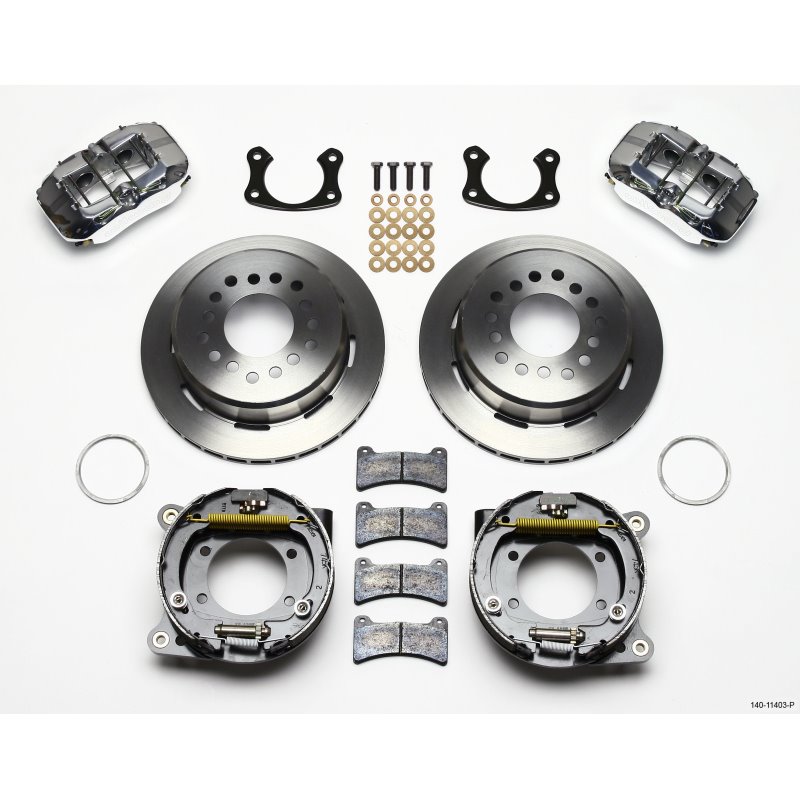 Wilwood Dynapro Low-Profile 11.00in P-Brake Kit - Polish Small Ford 2.50in Offset