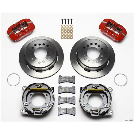 Wilwood Dynapro Low-Profile 11.00in P-Brake Kit - Red Ford 8.8 w/2.50in Offset-5 Lug