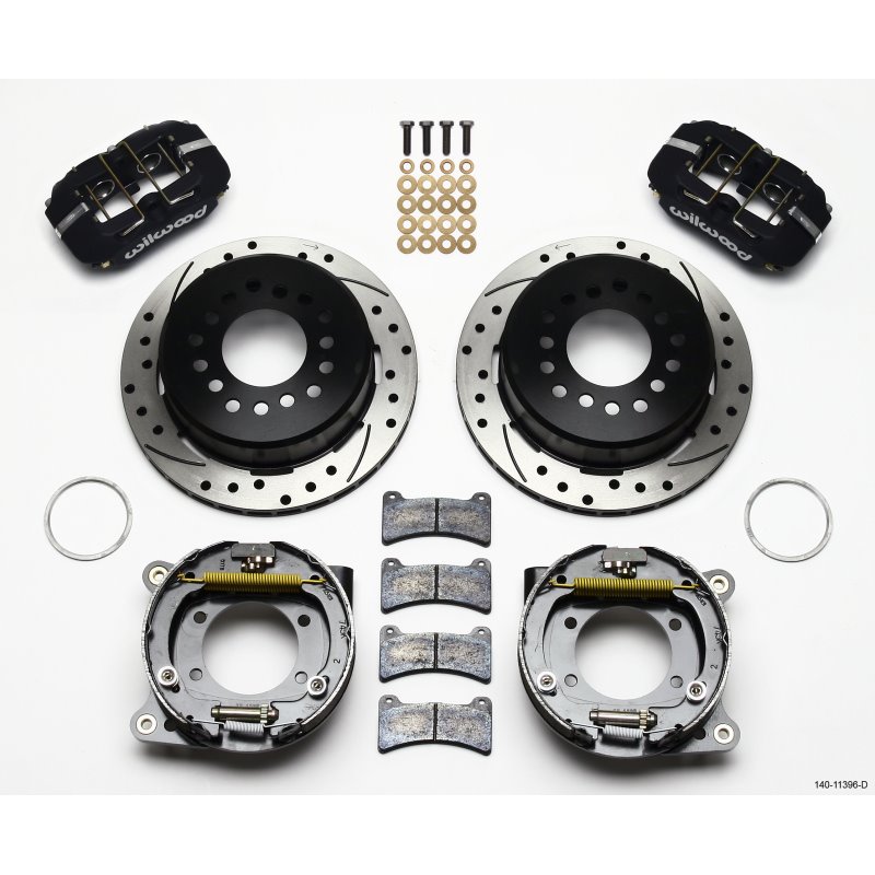 Wilwood Dynapro Low-Profile 11.00in P-Brake Kit Drilled Ford 8.8 w/2.50in Offset-5 Lug