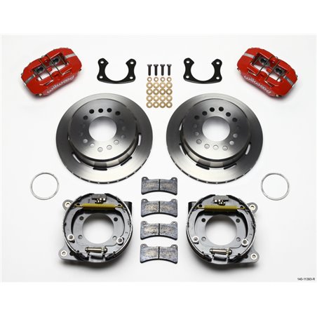 Wilwood Dynapro Low-Profile 11.00in P-Brake Kit - Red Small Ford 2.66in Offset