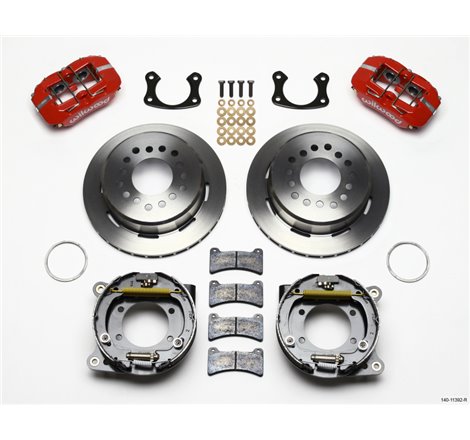 Wilwood Dynapro Low-Profile 11.00in P-Brake Kit - Red New Big Ford 2.50in Off Staggerd Mount