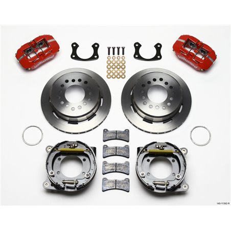 Wilwood Dynapro Low-Profile 11.00in P-Brake Kit - Red New Big Ford 2.50in Off Staggerd Mount