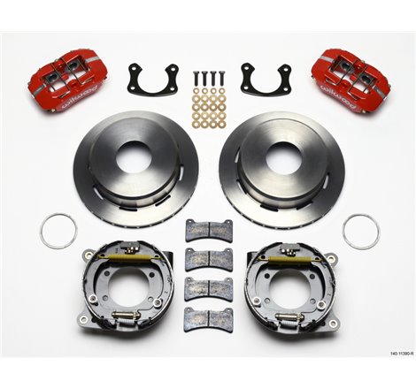 Wilwood Dynapro Low-Profile 11.00in P-Brake Kit - Red New Big Ford 2.50in Offset