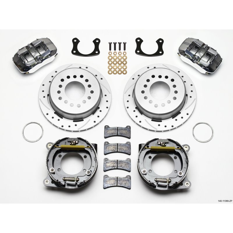 Wilwood Dynapro Low-Profile 11.00in P-Brake Kit Drill Zinc Pol New Big Ford 2.50in Offset