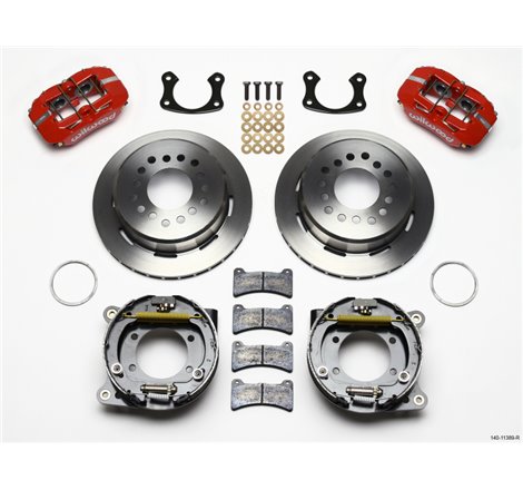 Wilwood Dynapro Low-Profile 11.00in P-Brake Kit - Red New Big Ford 2.50in Offset