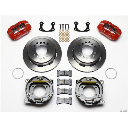 Wilwood Dynapro Low-Profile 11.00in P-Brake Kit - Red New Big Ford 2.50in Offset