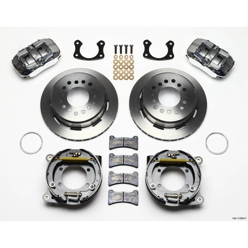 Wilwood Dynapro Low-Profile 11.00in P-Brake Kit-Polish New Big Ford 2.50in Offset