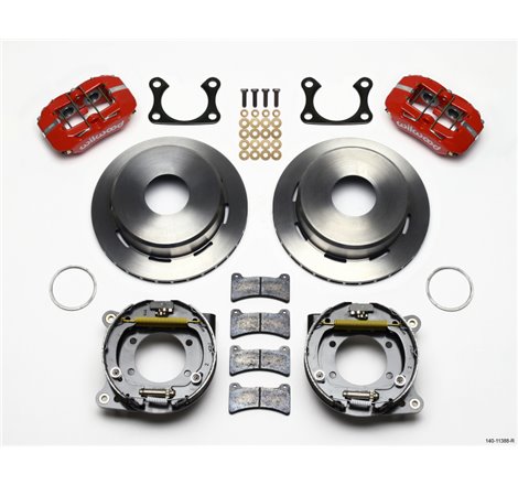 Wilwood Dynapro Low-Profile 11.00in P-Brake Kit - Red Big Ford 2.36in Offset Currie