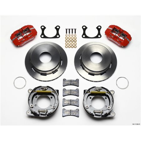 Wilwood Dynapro Low-Profile 11.00in P-Brake Kit - Red Big Ford 2.36in Offset Currie