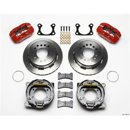 Wilwood Dynapro Low-Profile 11.00in P-Brake Kit - Red Big Ford 2.36in Offset