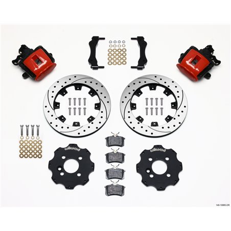 Wilwood Combination Parking Brake Rear Kit 11.75in Drilled Red Mini Cooper