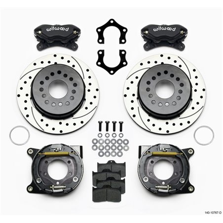 Wilwood Forged Dynalite P/S Park Brake Kit Drilled Mopar/Dana 2.50in Off w/Snap Ring Brng