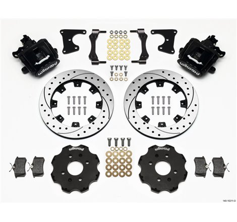 Wilwood Combination Parking Brake Rear Kit 12.19in Drilled Civic / Integra Drum 2.71 Hub Offset