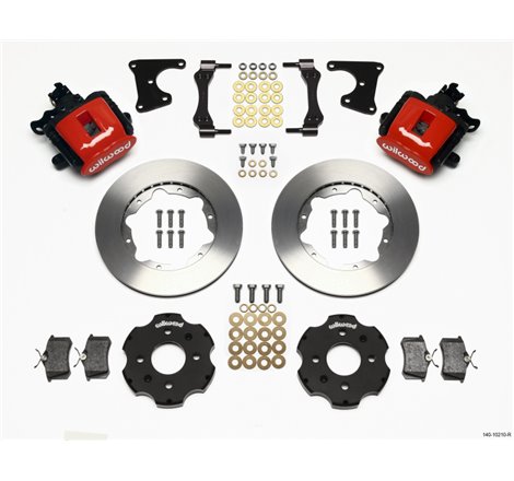 Wilwood Combination Parking Brake Rear Kit 11.00in Red Civic / Integra Drum 2.71 Hub Offset