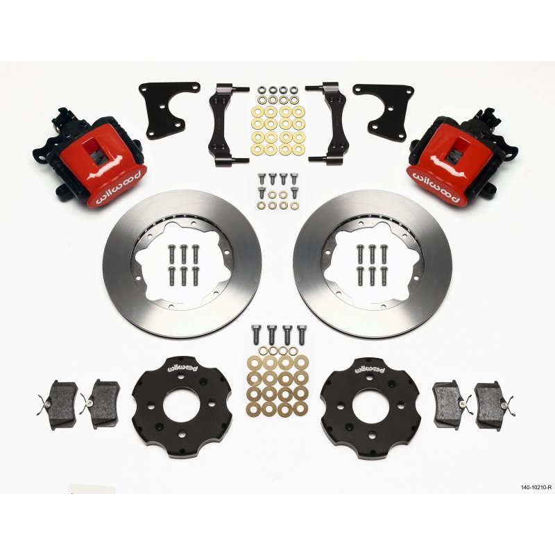 Wilwood Combination Parking Brake Rear Kit 11.00in Red Civic / Integra Drum 2.71 Hub Offset