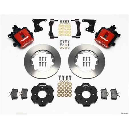 Wilwood Combination Parking Brake Rear Kit 11.00in Red Civic / Integra Drum 2.71 Hub Offset