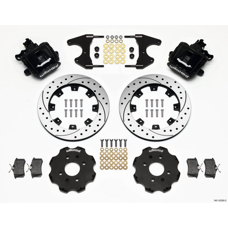 Wilwood Combination Parking Brake Rear Kit 12.19in Drilled Civic / Integra Drum 2.46 Hub Offset