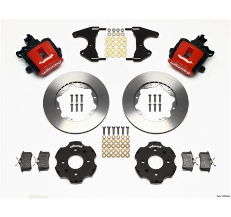 Wilwood Combination Parking Brake Rear Kit 11.00in Red Civic / Integra Drum 2.46 Hub Offset