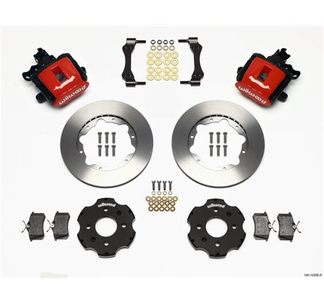 Wilwood Combination Parking Brake Rear Kit 11.00in Red Civic / Integra Disc 2.39 Hub Offset