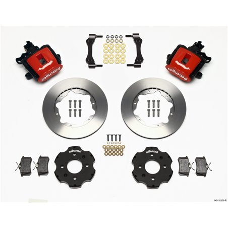 Wilwood Combination Parking Brake Rear Kit 11.00in Red Civic / Integra Disc 2.39 Hub Offset