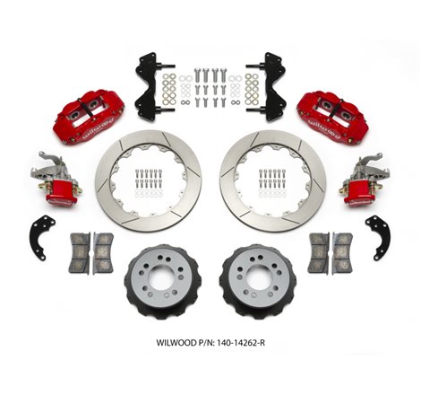 Wilwood Narrow Superlite 4R / MC4 Rear Kit 12.88 Red Currie Pro-Tour Unit Bearing Floater