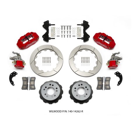 Wilwood Narrow Superlite 4R / MC4 Rear Kit 12.88 Red Currie Pro-Tour Unit Bearing Floater