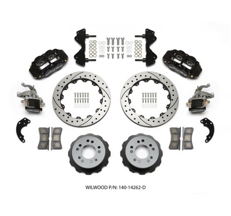 Wilwood Narrow Superlite 4R / MC4 Rear Kit 12.88 Drilled Currie Pro-Tour Unit Bearing Floater