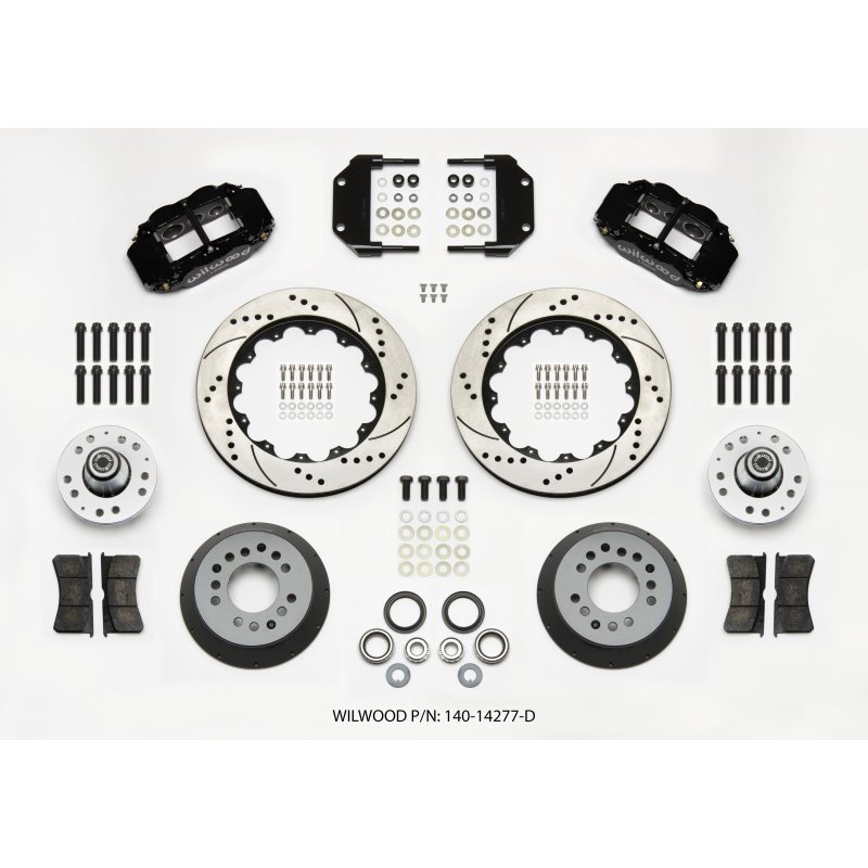 Wilwood Narrow Superlite 6R Front Hub Kit 14.00in Drilled Magnum Force Drop Spindle