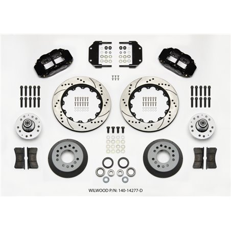 Wilwood Narrow Superlite 6R Front Hub Kit 14.00in Drilled Magnum Force Drop Spindle