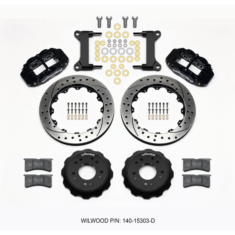 Wilwood Narrow Superlite 6R Front Hat Kit 13.06 Drilled 63-87 C10 w/ Wilwood Pro Spindles