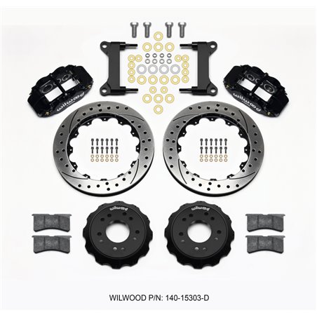 Wilwood Narrow Superlite 6R Front Hat Kit 13.06 Drilled 63-87 C10 w/ Wilwood Pro Spindles