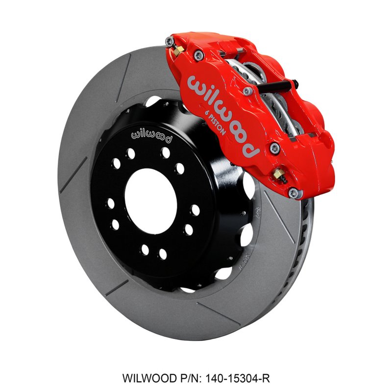 Wilwood Narrow Superlite 6R Front Hat Kit 14.00 Red 63-87 C10 w/ Wilwood Pro Spindles