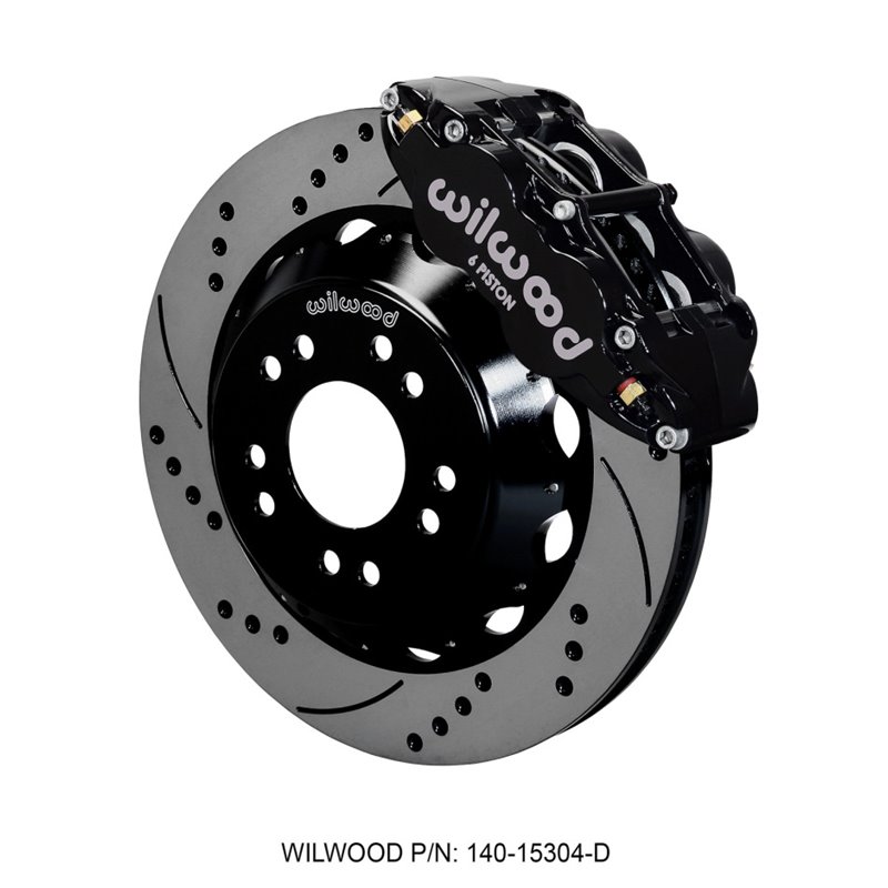 Wilwood Narrow Superlite 6R Front Hat Kit 14.00 Drilled 63-87 C10 w/ Wilwood Pro Spindles