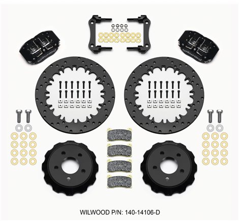 Wilwood Dynapro Radial Rear Drag Kit 12.90in Drilled 2015-Up Mustang