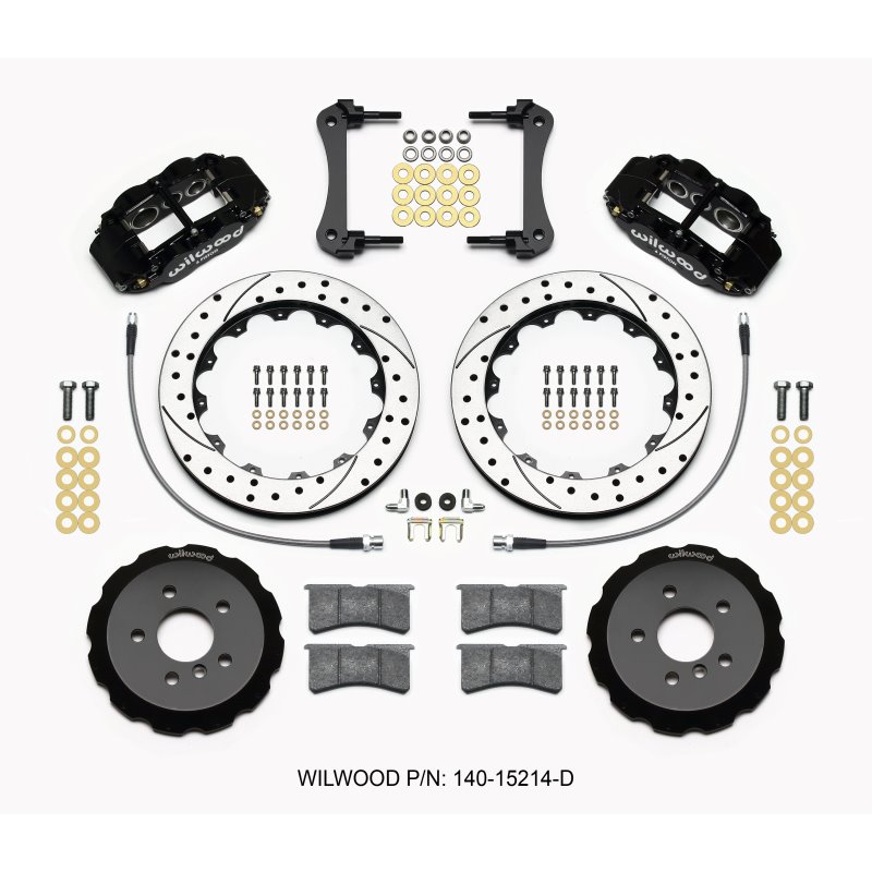 Wilwood Narrow Superlite 6R Front Hat Kit 12.88in Drilled 2014-2015 Mini Cooper w/Lines