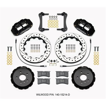 Wilwood Narrow Superlite 6R Front Hat Kit 12.88in Drilled 2014-2015 Mini Cooper w/Lines