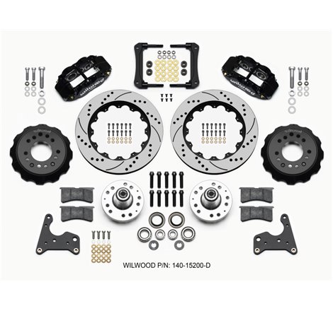 Wilwood Narrow Superlite 6R Front Hub Kit 14.00in Drilled 65-72 CDP C Body -Drum