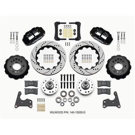 Wilwood Narrow Superlite 6R Front Hub Kit 14.00in Drilled 65-72 CDP C Body -Drum