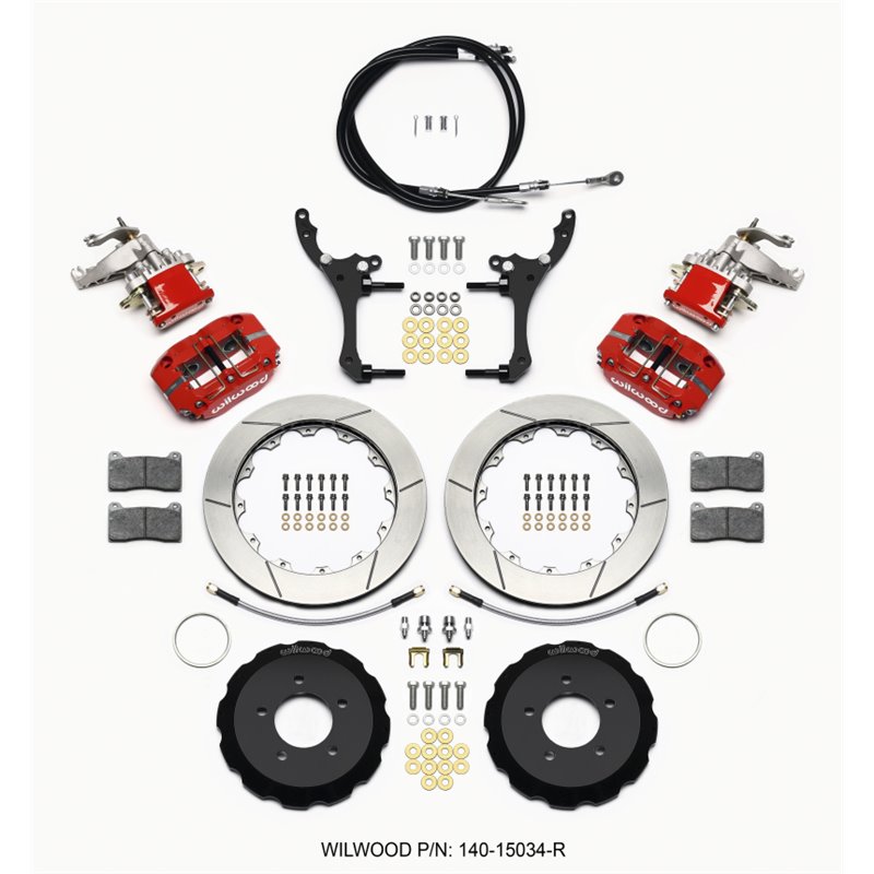 Wilwood Dynapro Radial4 / MC4 Rear Kit 12.88 Red 2006-15 Miata w/Lines & Cables