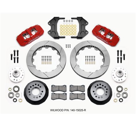 Wilwood AERO6 Front Hub Kit 15.00-Red WWE ProSpindle