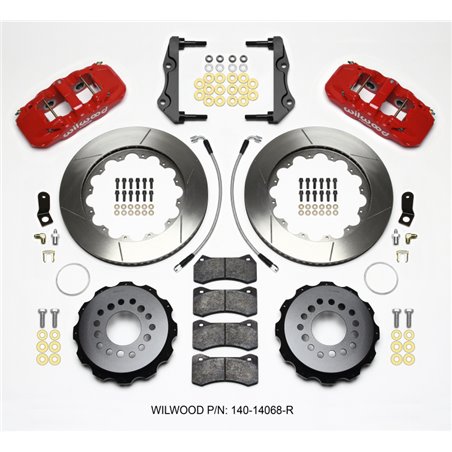 Wilwood AERO4 Rear Kit 14.25in Red 2014-Up Challenger w/Lines