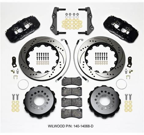 Wilwood AERO4 Rear Kit 14.25in Drilled 2014-Up Challenger w/Lines