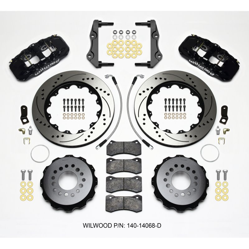 Wilwood AERO4 Rear Kit 14.25in Drilled 2014-Up Challenger w/Lines