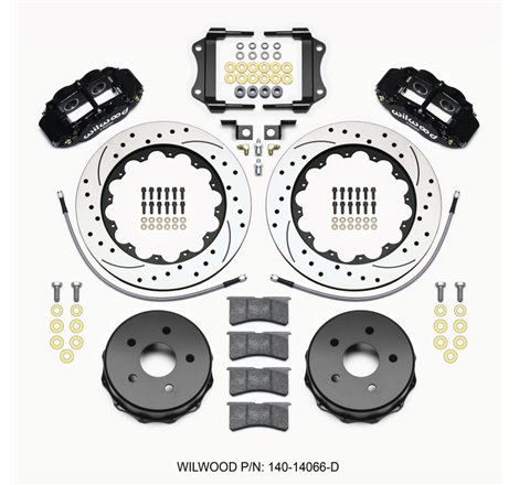 Wilwood Narrow Superlite 4R Rear Kit 14.00in Drilled 2007-up Jeep JK w/Lines