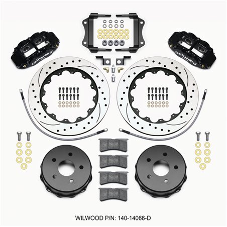 Wilwood Narrow Superlite 4R Rear Kit 14.00in Drilled 2007-up Jeep JK w/Lines