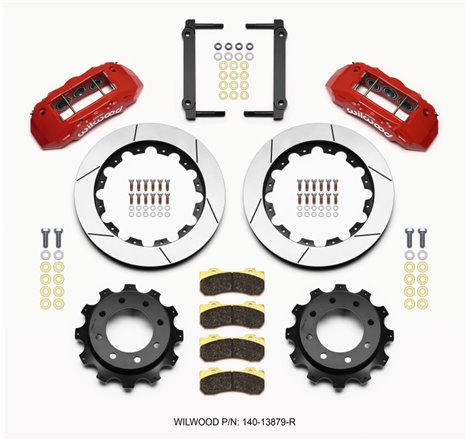 Wilwood TX6R Rear Kit 16.00in Red 1999-2010 GM Trk 2500 HD 4.84 Cntr