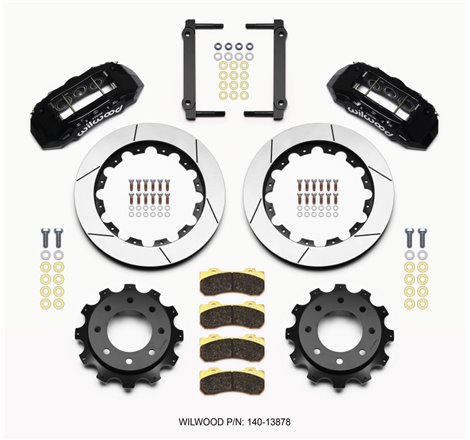 Wilwood TX6R Rear Kit 16.00in Black 1999-2010 GM H2 / 2500 4.63 Cntr